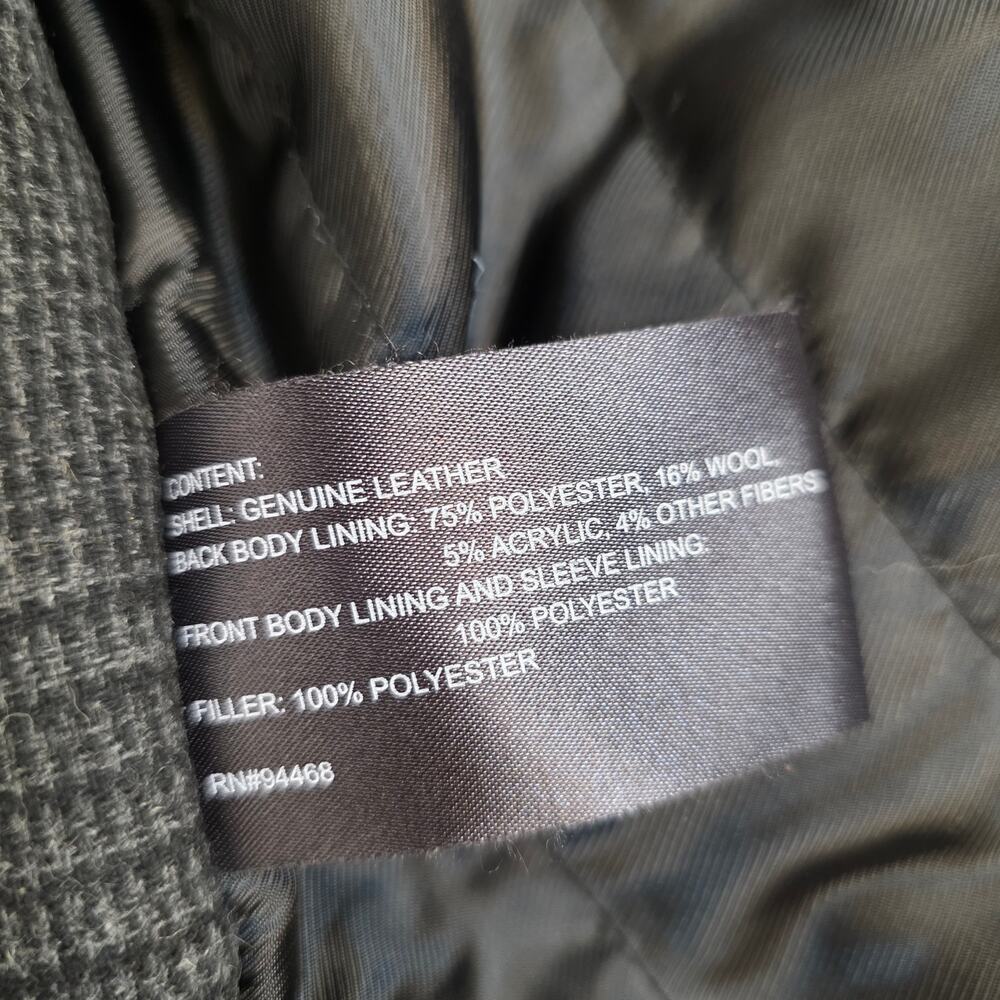 Lambskin Leather Jacket Black Men's XL Lined Dark Academia Grunge - Picture 9 of 11